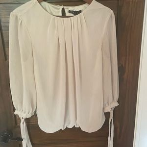 Suzy Shier tie sleeve blouse
